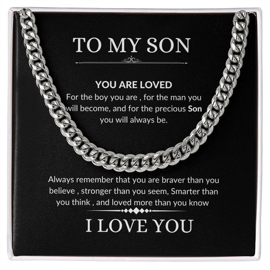 To My Son cuban chain
