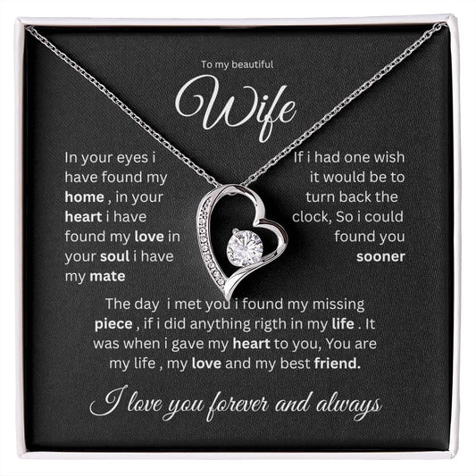 To my beautiful wife forever neclace