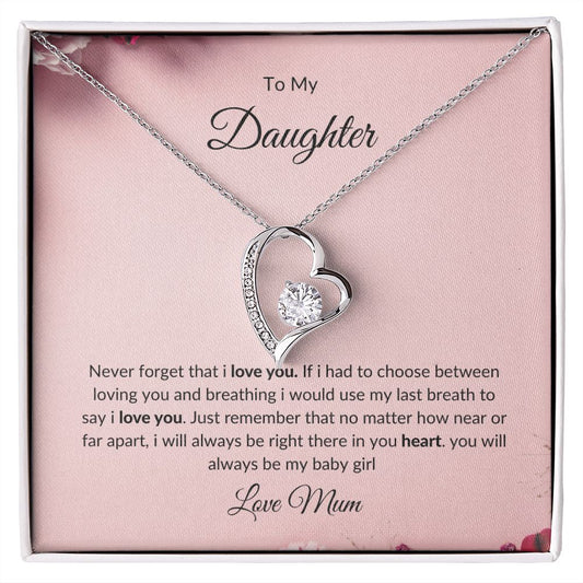 To my daughter forever  necklace